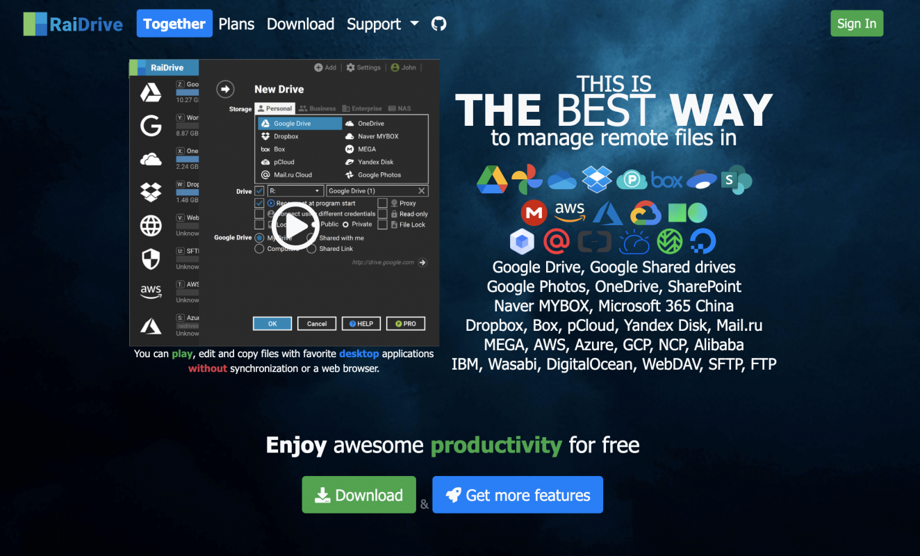 Cách cài đặt Raidrive đơn giản